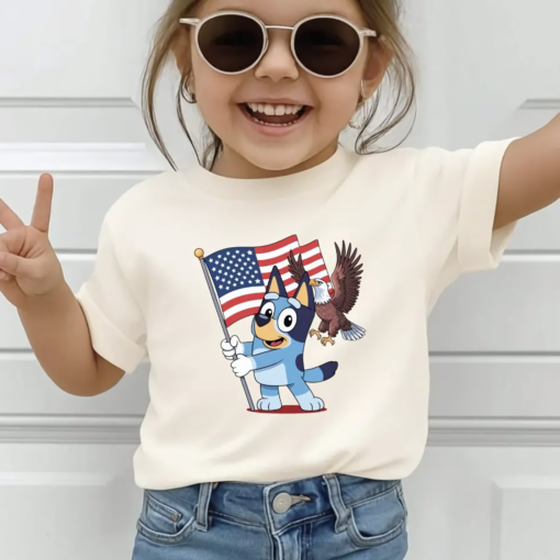 Test 4th of July Bluey Toddle-Youth TShirt/Sweatshirt - USA 250th Anniversary