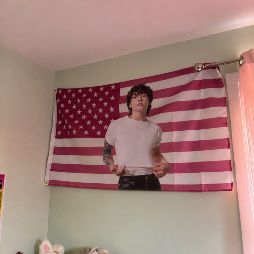BTS Jungkook Flag Tapestry, Jeon Jungkook flag