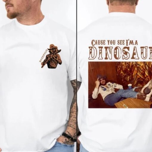 2 Sides Dinosaur Hank Williams Jr. Bocephus Shirt