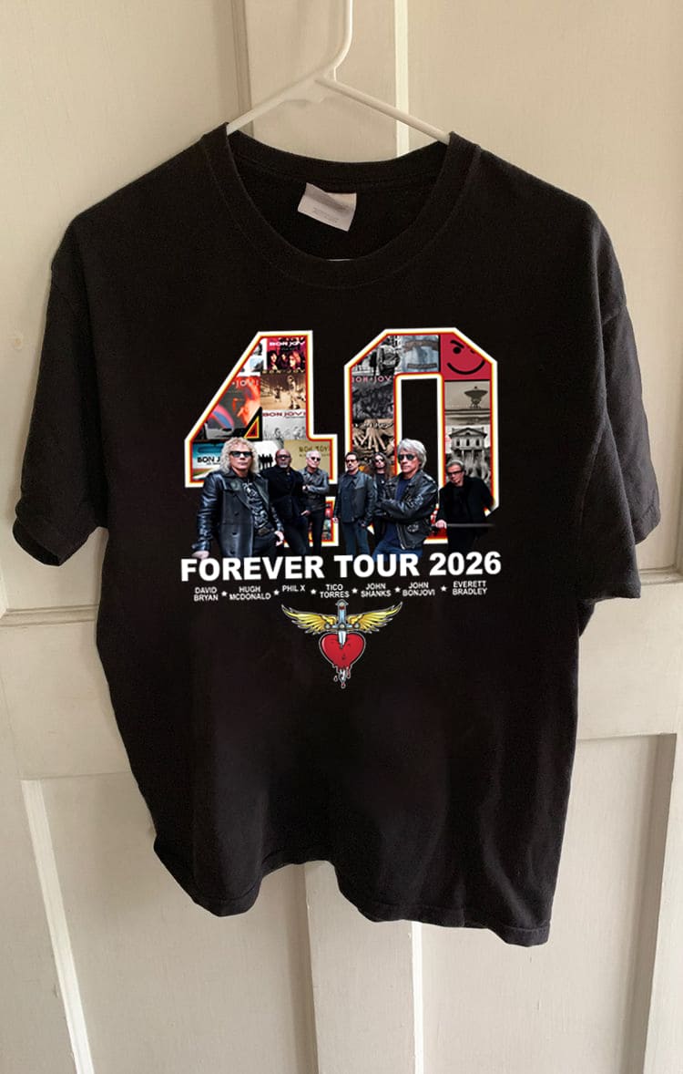 Bon Jovi Forever Tour Shirt, Bon Jovi 2026 Concert, Bon Jovi Rock Band Shirt, Bon Jovi Fan Gift, Bon Jovi 80s Shirt, Bon Jovi Merch