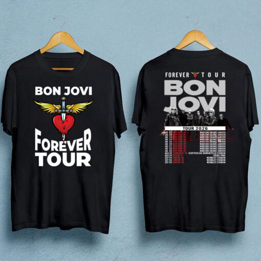 2026 Bon Jovi Forever Tour Shirt, Bon Jovi 2026 Concert, Bon Jovi Rock Band Shirt, Bon Jovi Fan Gift, Bon Jovi 80s Shirt, Bon Jovi Merch