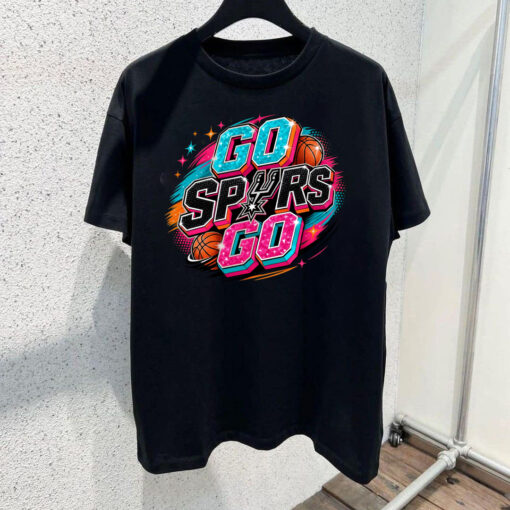 Go Spurs Go Basketball Boxy Shirt
