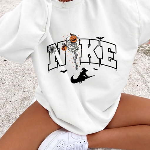 Retro 90s Halloween Sweatshirt, Skeleton Pumpkin Shirt, Skeleton Fall Tee, Halloween T-shirt