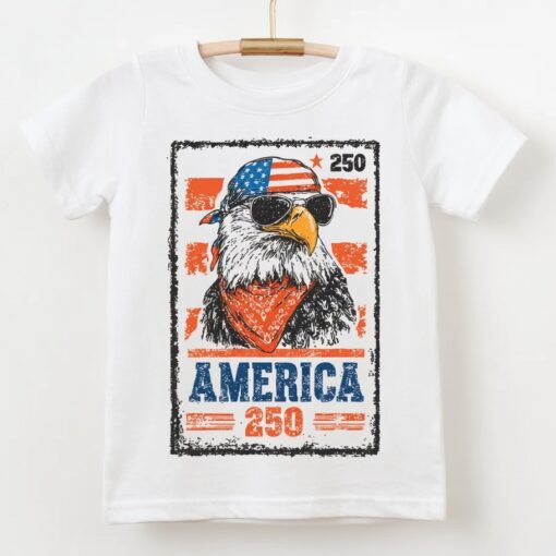 250th American Eagle Toddle Shirt, Patriotic Shirt for Toddler & Youth, Independence Day Kids Gift