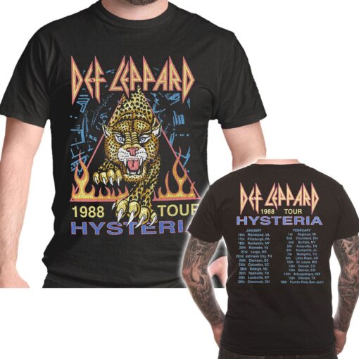 Def Leppard T-Shirt, Hysteria '88 Official Rock Tee