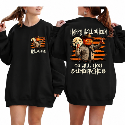 Funny Pumpkin Sheriff Halloween Shirt, Western Country Spooky Cowboy Tee
