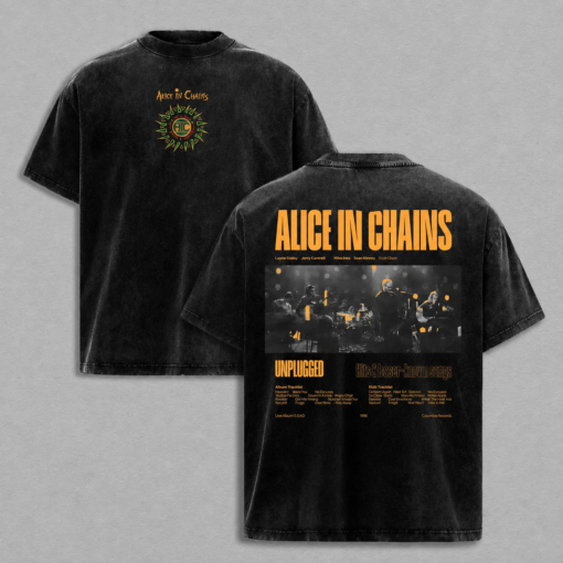 Retro Album Alice In Chains Band Washed T-Shirt