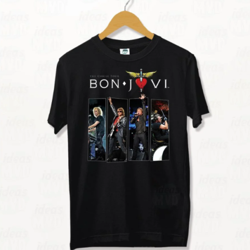 Bon Jovi The Circle Shirt, Bon Jovi 1 side Classic Hard Rock Gift Shirt