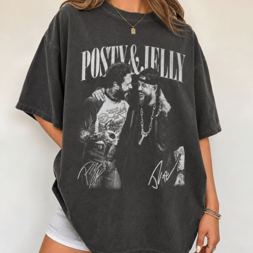 Vintage 90s Post Malone Jelly Roll Tour Shirt, Malone Rap Music Shirt, Posty Im Just Vibin, Posty Rapper Shirt