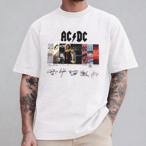 AC/DC Album Collage Official Style T-Shirt