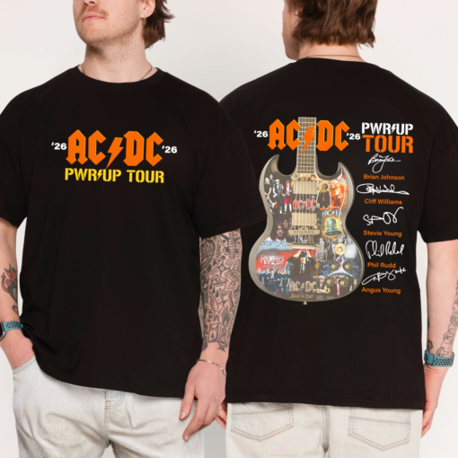 AC/DC Pwr Up Tour 2026 Rock Band T-Shirt