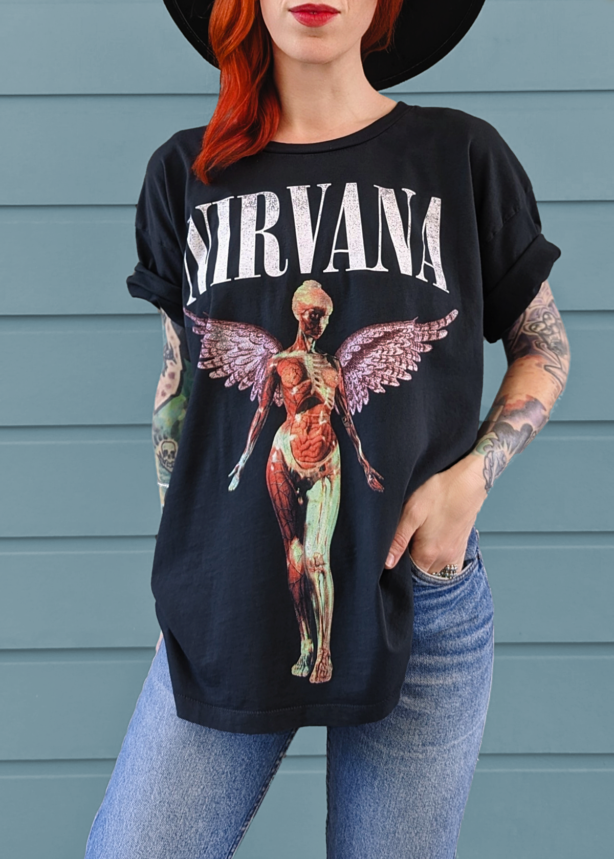 Retro Nirvana Tee, Grunge Band Tee