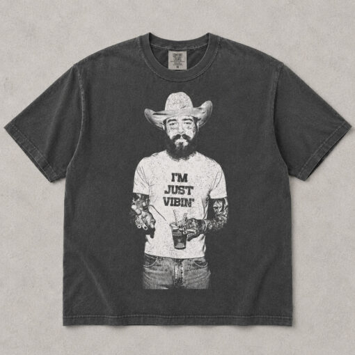 Vintage 90s Post Malone Shirt, Malone Rap Music Shirt, Posty Im Just Vibin, Trendy Tour Posty, Posty Rapper Shirt