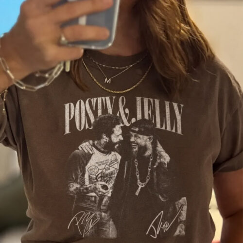 Vintage 90s Post Malone Jelly Roll Tour Shirt, Malone Rap Music Shirt, Posty Im Just Vibin, Posty Rapper Shirt photo review