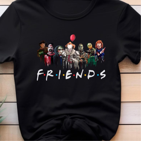 Friends Best Friend Gift, Halloween Friends Shirt, Horror Movie shirt, Friends Horror Characters Shirt