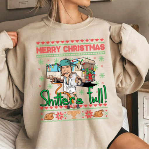 Merry Christmas Shitter's Full Ugly Christmas Shirt