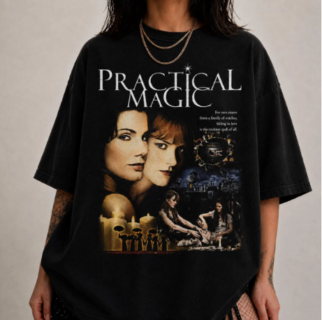 Practical Magic Shirt, Sally Gillian Owens Shirt, 90s Bootleg Witch Movie Tee, Whimsigoth Spooky Season Apparel