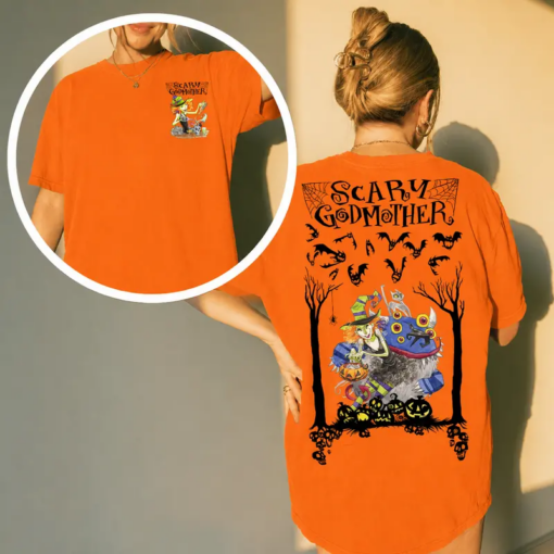 Scary Godmother Graphic T-Shirt, Halloween Tee
