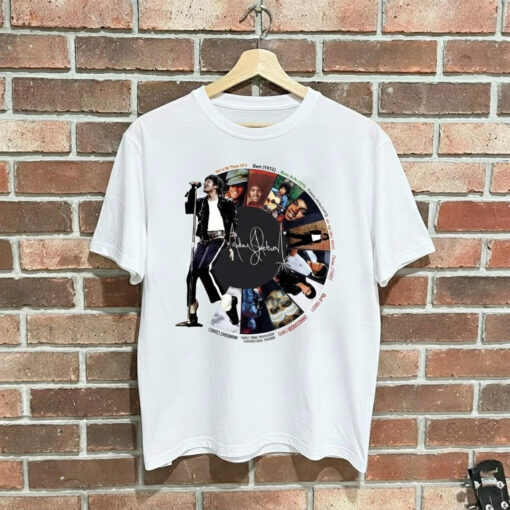 Michael Jackson Eras Tour Shirt, King of Pop Vinyl Wheel Graphic Tee, Retro MJ Discography T-Shirt, Vintage Music Concert Shirt