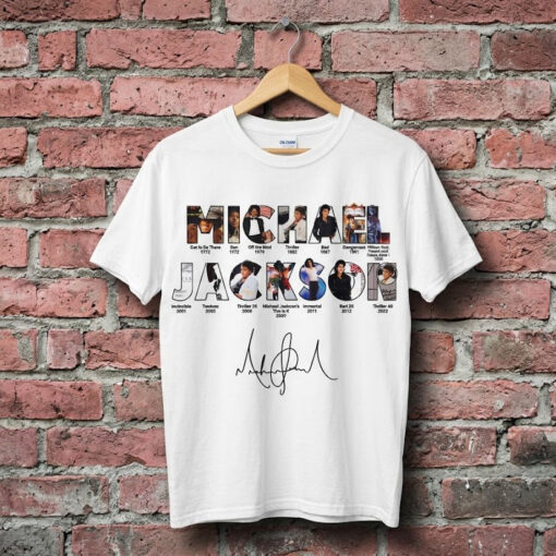The Evolution of Michael Jackson Shirt, Vintage King of Pop Discography , Retro MJ Signature T-Shirt, 80s 90s Pop Merch