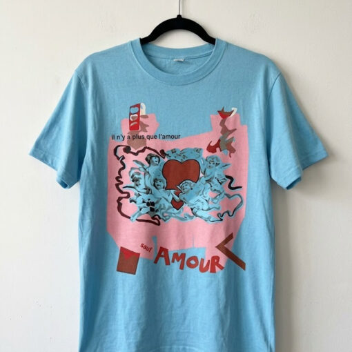 Love Is the Only Thing Left Shirt, Vintage Cupid Graphic Tee, Blue Aesthetic Unisex Shirt, Romantic Art Print Top