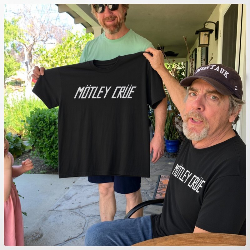 Mellissa with Mötley Crüe tees