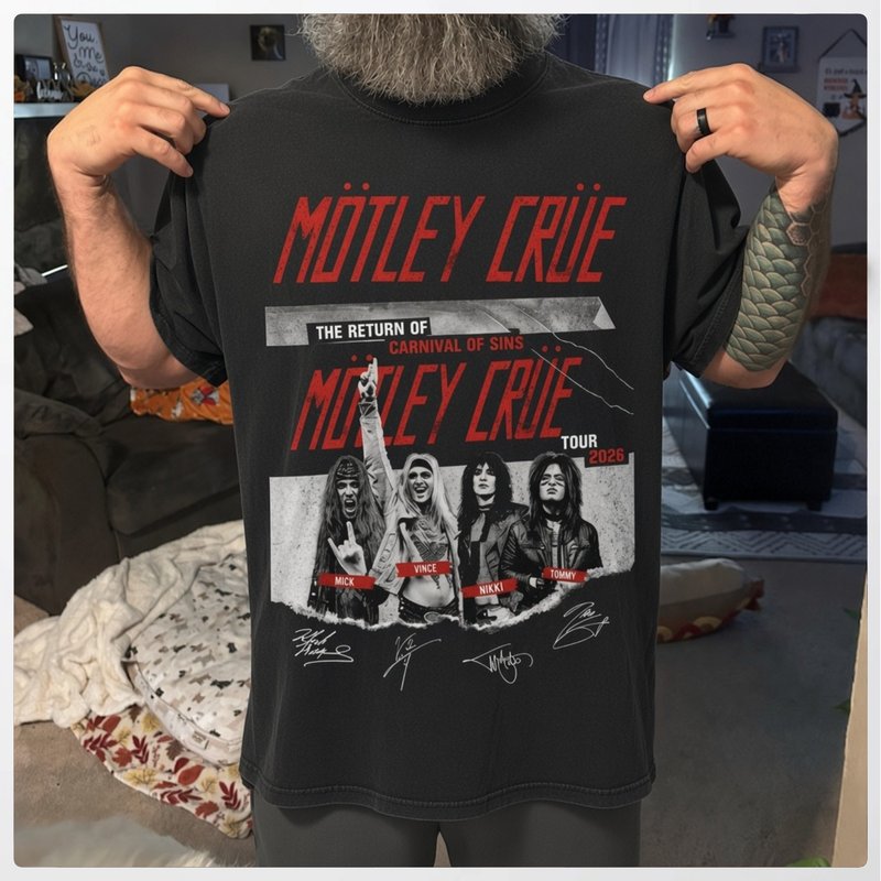 Brittany with Motley Crue 2026 Tour Unisex 2 Side T-Shirt